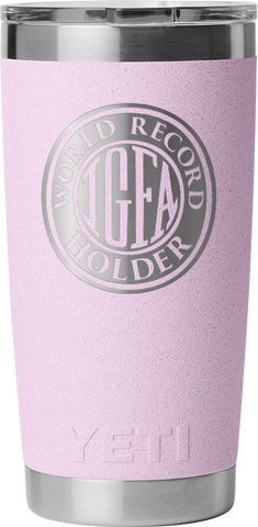 IGFA Yeti Cherry Blossom 20oz World Record Holder Logo Rambler
