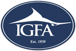 IGFA Marlin Logo Sticker Navy Blue 6" x 4"