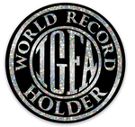 IGFA World Record Holder Glitter Sticker 5" x 5"