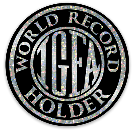 IGFA World Record Holder Glitter Sticker 5" x 5"