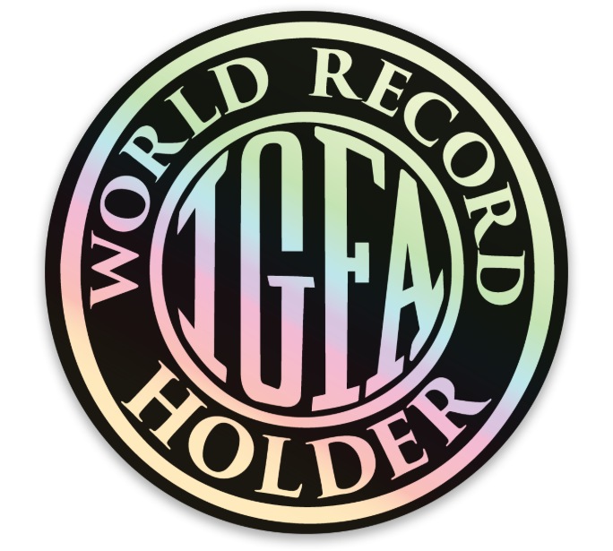 World Record Sticker Stack IGFA World Record Holder Holographic Sticker 5