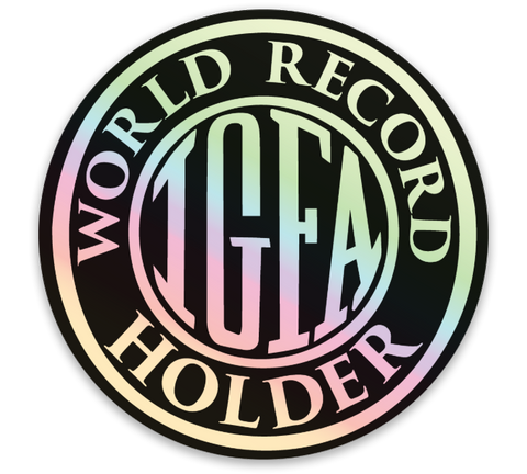 IGFA World Record Holder Holographic Sticker 5" x 5"