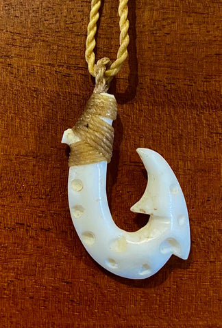 Water Buffalo Bone Fish Hook Necklace 1 1/2 – IGFA Store
