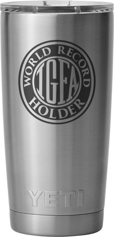 IGFA Yeti Stainless Steel 20oz World Record Holder Logo Rambler