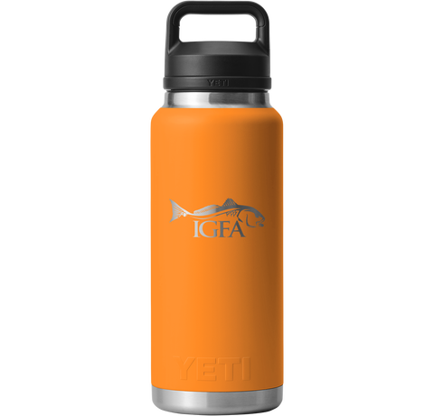 IGFA Yeti King Crab Orange 36oz Red Drum Logo Bottle Rambler