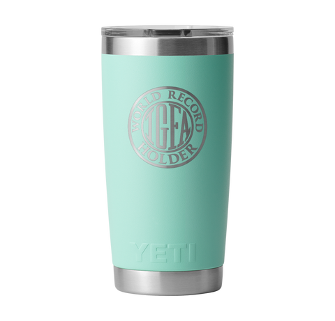 IGFA Yeti Seafoam 20oz World Record Holder Logo Rambler