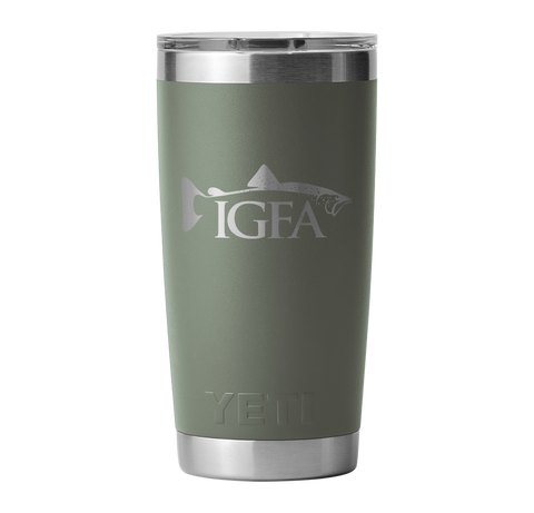 IGFA Yeti Camp Green 20oz Trout Logo Rambler