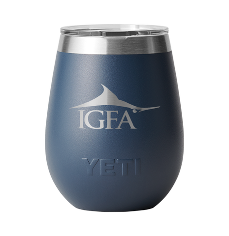 IGFA Yeti Navy 10oz Marlin Logo Wine Tumbler