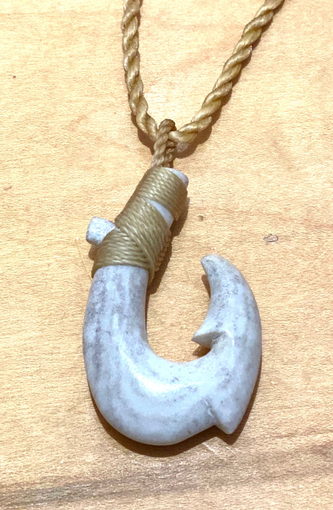 Sland Fish Hook Necklace Moose Antler Shed Double Barb – IGFA Store