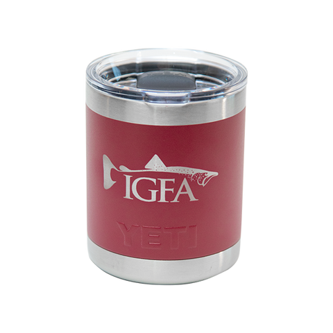 IGFA Red Trout Lowball Rambler 10 oz with Magslider Lid
