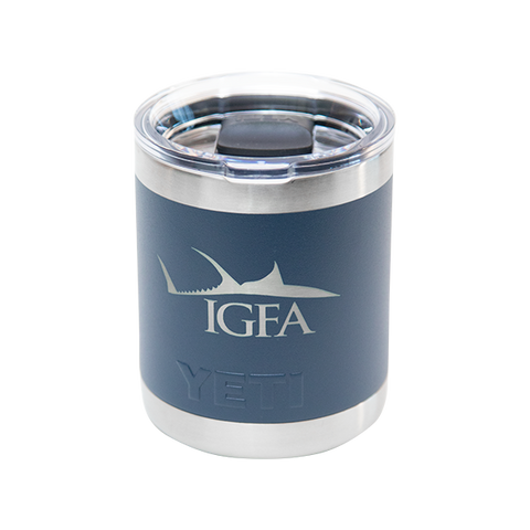 IGFA Navy Tuna Lowball Rambler 10 oz with Magslider Lid